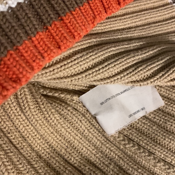Esprit Crew Ribbed Striped Colorblock 💯% Cotton Structured Sweater Fitted Prep - Picture 7 of 9
